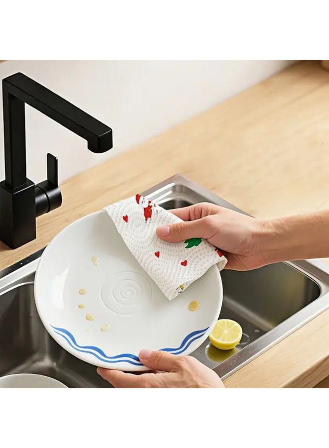 صندوق هدايا عيد الميلاد مناشف ورقية للمطبخ سميكة 3 طبقات قابلة للغسل مبللة وجافة متعددة الاستخدامات - Image 5